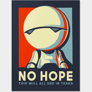 No Hope Sign - Vote Marvin Paranoid Android - Hitchhiker's Guide to the Galaxy Posters and Art